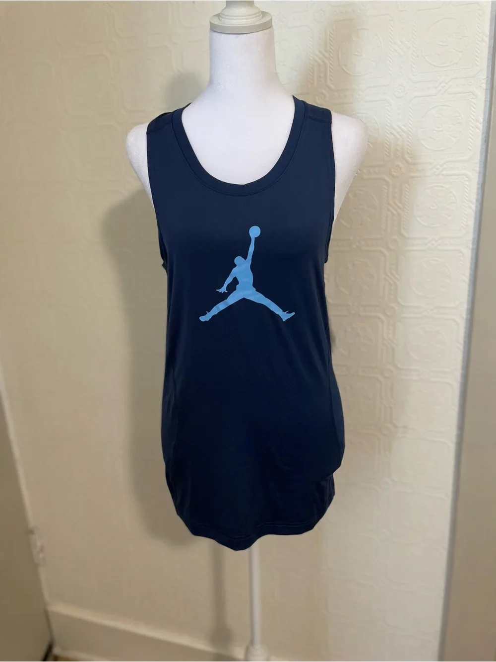 Jordan Navy Blue Training Tank with Light Blue Trim